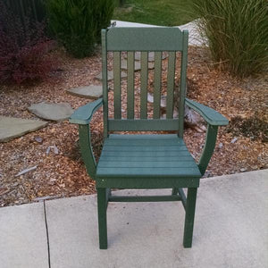 A & L Furniture Traditional Dining Chair w/ Arms Outdoor Chairs Aruba Blue