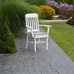 A & L Furniture Traditional Dining Chair w/ Arms Outdoor Chairs Aruba Blue