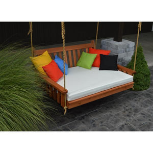 A & L Furniture Traditional English Red Cedar Swing Bed Swing Beds 4ft / Unfinished / No