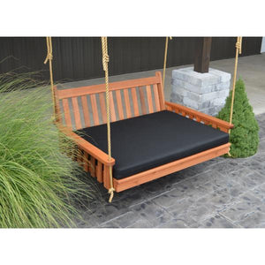 A & L Furniture Traditional English Red Cedar Swing Bed Swing Beds 4ft / Unfinished / No