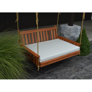 A & L Furniture Traditional English Red Cedar Swing Bed Swing Beds 4ft / Unfinished / No