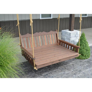 A & L Furniture Western Red Cedar Royal English Garden Swingbed Swing Beds 4ft / Unfinished