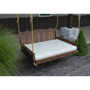 A & L Furniture Western Red Cedar Royal English Garden Swingbed Swing Beds 4ft / Unfinished