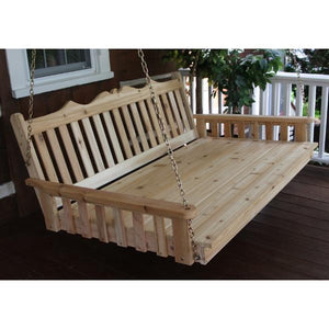 A & L Furniture Western Red Cedar Royal English Garden Swingbed Swing Beds 4ft / Unfinished