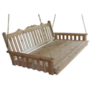 A & L Furniture Western Red Cedar Royal English Garden Swingbed Swing Beds 4ft / Unfinished