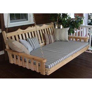 A & L Furniture Western Red Cedar Royal English Garden Swingbed Swing Beds 4ft / Unfinished