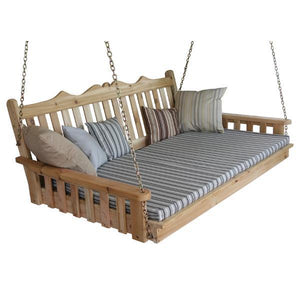A & L Furniture Western Red Cedar Royal English Garden Swingbed Swing Beds 4ft / Unfinished