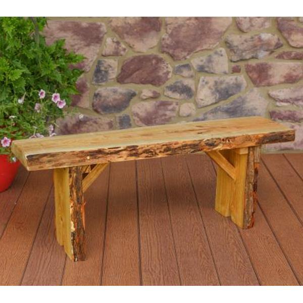A &amp; L Furniture Wildwood Bench Garden Benches 4ft / Natural