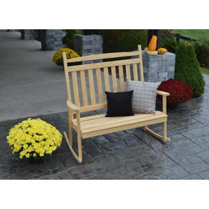 Yellow Pine Double Classic Porch Rocker - The Charming Bench Company