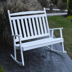 Yellow Pine Double Classic Porch Rocker - The Charming Bench Company
