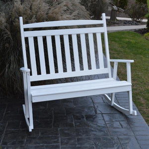 Yellow Pine Double Classic Porch Rocker - The Charming Bench Company