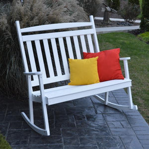 Yellow Pine Double Classic Porch Rocker - The Charming Bench Company