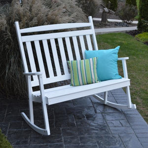 Yellow Pine Double Classic Porch Rocker - The Charming Bench Company