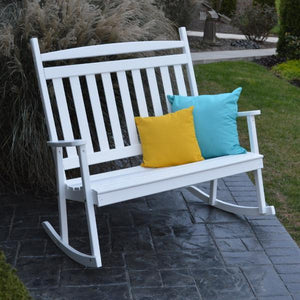 Yellow Pine Double Classic Porch Rocker - The Charming Bench Company