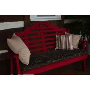 A & L Furniture Yellow Pine Marlboro Garden Bench Garden Benches 4ft / Unfinished