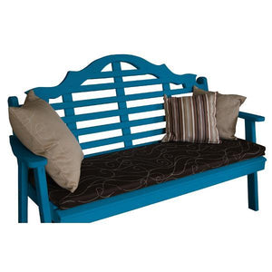 A & L Furniture Yellow Pine Marlboro Garden Bench Garden Benches 4ft / Unfinished