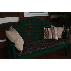 A & L Furniture Yellow Pine Marlboro Garden Bench Garden Benches 4ft / Unfinished