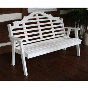A & L Furniture Yellow Pine Marlboro Garden Bench Garden Benches 4ft / Unfinished
