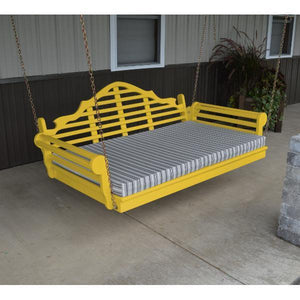 A & L Furniture Yellow Pine Marlboro Swing Bed Swing Beds 4ft / Unfinished / No