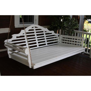 A & L Furniture Yellow Pine Marlboro Swing Bed Swing Beds 4ft / Unfinished / No