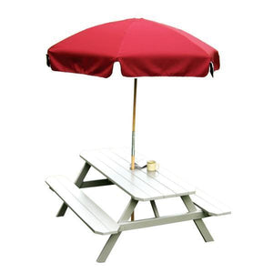 A & L Furniture Yellow Pine Picnic Table with Attached Benches Size 6ft and 8ft Picnic Table 6ft / Unfinished / No