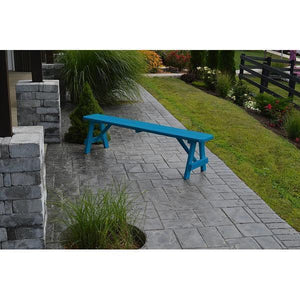 A & L Furniture Yellow Pine Traditional Bench – Size 5ft, 6ft, 8ft Picnic Bench 5ft / Unfinished