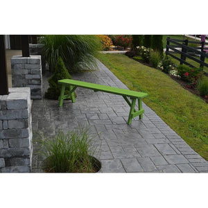 A & L Furniture Yellow Pine Traditional Bench – Size 5ft, 6ft, 8ft Picnic Bench 5ft / Unfinished