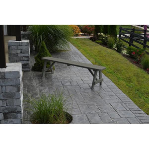 A & L Furniture Yellow Pine Traditional Bench – Size 5ft, 6ft, 8ft Picnic Bench 5ft / Unfinished