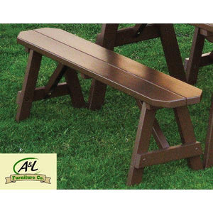 A & L Furniture Yellow Pine Traditional Bench – Size 5ft, 6ft, 8ft Picnic Bench 5ft / Unfinished
