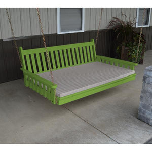 A & L Furniture Yellow Pine Traditional English Swing Bed Swing Beds 4ft / Unfinished / No