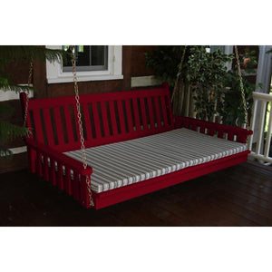 A & L Furniture Yellow Pine Traditional English Swing Bed Swing Beds 4ft / Unfinished / No