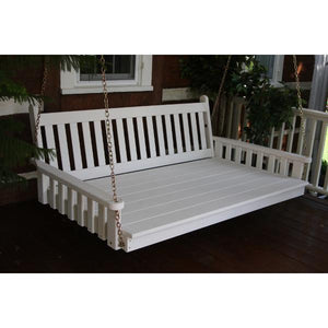 A & L Furniture Yellow Pine Traditional English Swing Bed Swing Beds 4ft / Unfinished / No