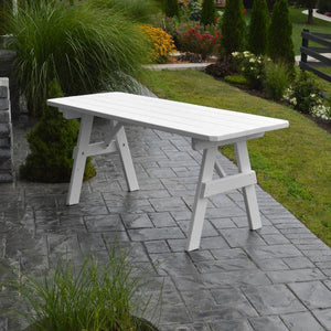 A & L Furniture Yellow Pine Traditional Table Only – Size 4ft and 5ft Table 4ft / White / No