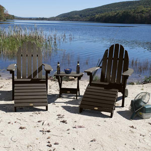 Adirondack 2 Essential Chairs with Folding Side Table & 2 Folding Ottomans Adirondack Chair