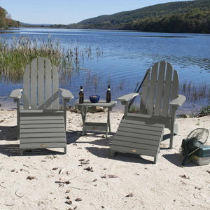 Adirondack 2 Essential Chairs with Folding Side Table & 2 Folding Ottomans Adirondack Chair