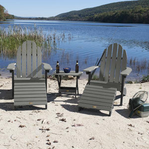 Adirondack 2 Essential Chairs with Folding Side Table & 2 Folding Ottomans Adirondack Chair
