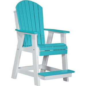 Adirondack Balcony Chair Adirondack Chair Aruba Blue & White
