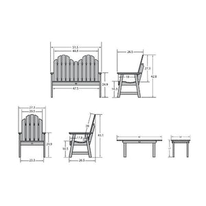 Adirondack Classic Westport Garden Conversation Set Conversation Set