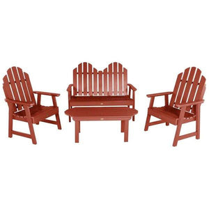 Adirondack Classic Westport Garden Conversation Set Conversation Set Rustic Red