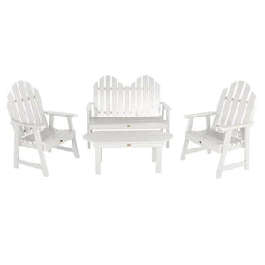 Adirondack Classic Westport Garden Conversation Set Conversation Set White