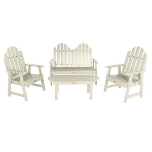 Adirondack Classic Westport Garden Conversation Set Conversation Set Whitewash