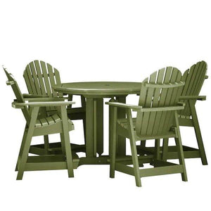 Adirondack Hamilton 5pc Round Counter Height Outdoor Dining Set Dining Set Dried Sage