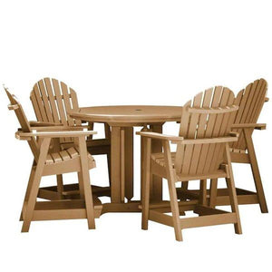 Adirondack Hamilton 5pc Round Counter Height Outdoor Dining Set Dining Set Toffee