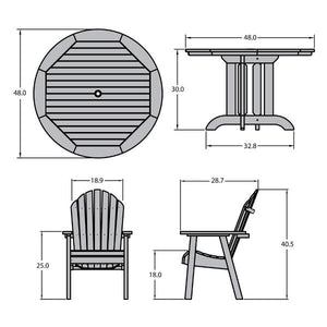 Adirondack Hamilton 5pc Round Dining Set Dining Set