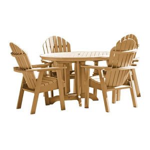 Adirondack Hamilton 5pc Round Dining Set Dining Set Toffee
