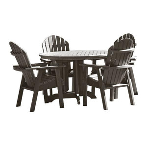 Adirondack Hamilton 5pc Round Dining Set Dining Set Weathered Acorn