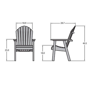 Adirondack Outdoor Hamilton Deck Chair Dining Chair