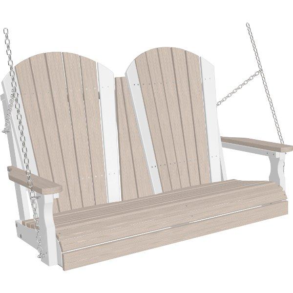 Adirondack Swing Porch Swing 4ft / Birch &amp; White