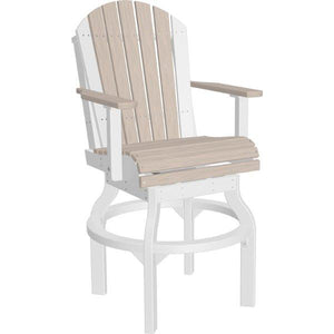 Adirondack Swivel Chair Swivel Chair Bar Height / Birch & White