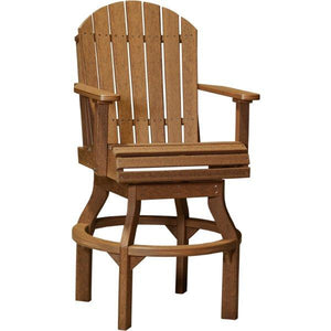 Adirondack Swivel Chair Swivel Chair Bar Height / Antique Mahogany